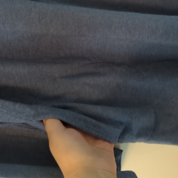 Pure JJill V Neck Side Pockets Stretchy Jersey Shift Casual Work Career Dress L - Picture 5 of 9